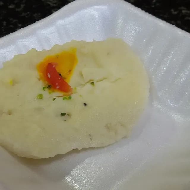 Soft chhena toast topped with a cherry